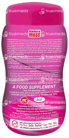 Endura Mass Weight Gainer Strawberry 500gm