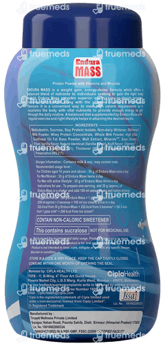 Endura Mass Weight Gainer Vanilla Flavour Powder 1kg