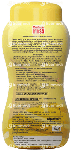 Endura Mass Weight Gainer Banana Flavour Powder 1kg