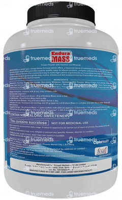 Endura Mass Weight Gainer Vanilla Flavour Powder 3kg