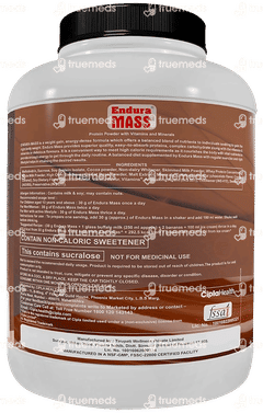 Endura Mass Weight Gainer Chocolate Flavour Powder 3kg