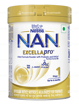 Nestle Nan Excella Pro Stage 1 Upto 6 Months Infant Formula Powder Jar 400gm