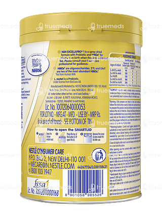Nestle Nan Excella Pro Stage 1 Upto 6 Months Infant Formula Powder Jar 400gm