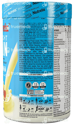 Patanjali Nutrela Weight Gain Soya Whey Protein 500 GM Patanjali Nutrela Weight Gain Soya Whey Protein 500 GM