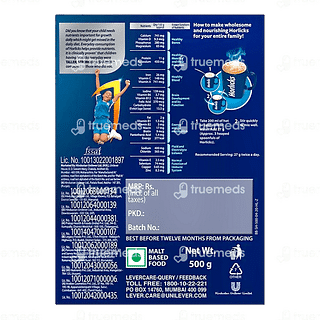 Horlicks Health And Nutrition Drink Refill Pack Classic Malt 500 GM