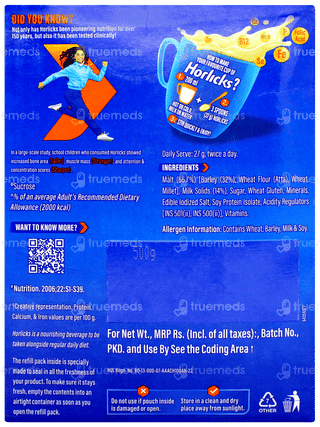 Horlicks Classic Malt Refill 500gm