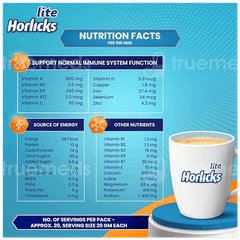Horlicks Lite Regular Malt Flavour No Added Sugar Powder Jar 450Gm