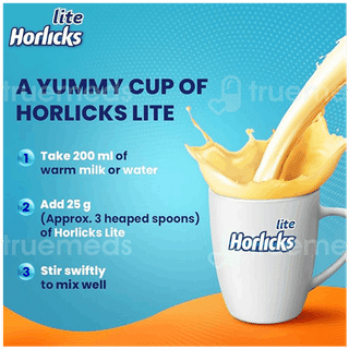Horlicks Lite Regular Malt Flavour No Added Sugar Powder Jar 450Gm