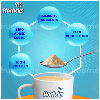 Horlicks Lite Regular Malt Flavour No Added Sugar Powder Jar 450Gm