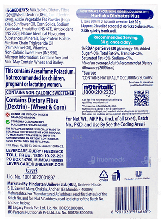 Horlicks Diabetes Plus Vanilla Flavour 400gm