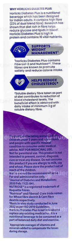 Horlicks Diabetes Plus Vanilla Flavour 400gm