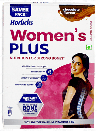 Horlicks Womens Plus Chocolate Flavour No Added Sugar Refill Powder 400gm