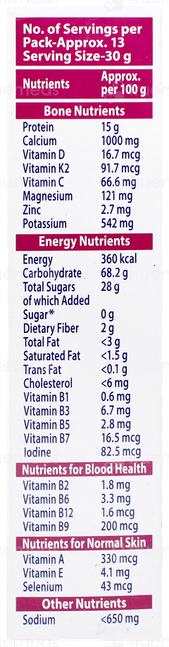 Horlicks Womens Plus Chocolate Flavour No Added Sugar Refill Powder 400gm