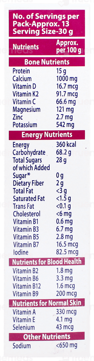 Horlicks Womens Plus Chocolate Flavour No Added Sugar Refill Powder 400gm