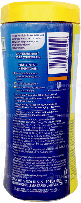 Junior Horlicks Chocolate Flavour Jar 500gm