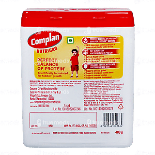 Complan Nutrigro 2 To 6 Years Chocolate Jar 400 GM