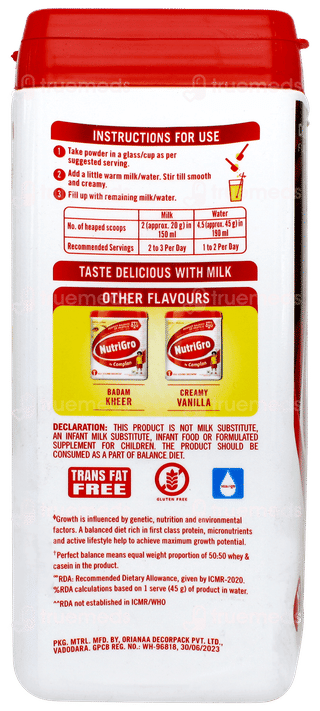 Complan Nutrigro Chocolate Flavour Powder Jar 400gm