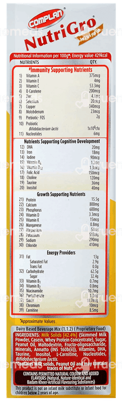 Complan Nutrigro 2 To 6 Years Badam Kheer Flavour Refill 400gm