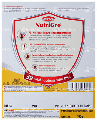 Complan Nutrigro 2 To 6 Years Badam Kheer Refill 400 GM