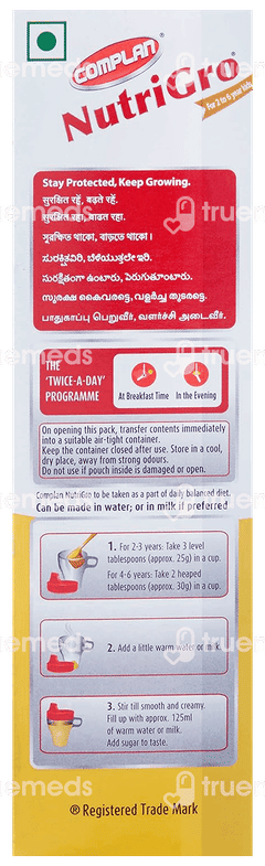 Complan Nutrigro 2 To 6 Years Badam Kheer Flavour Refill 400gm