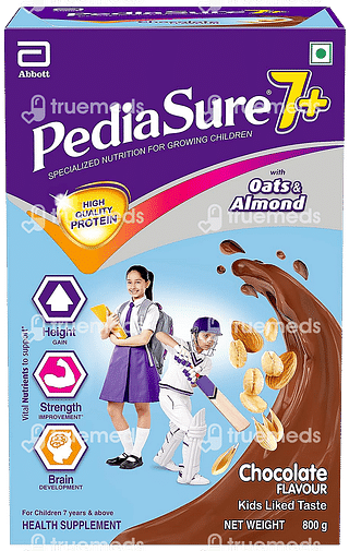 Pediasure 7+ With Oats & Almond Chocolate Flavour Refill Powder 800gm