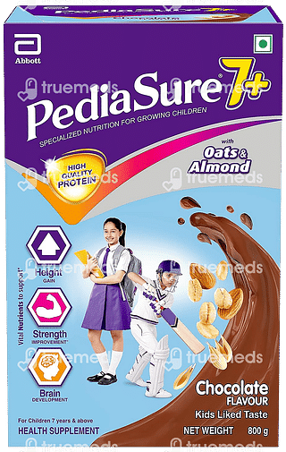 Pediasure 7+ Nutrition Drink With Oats & Almond Chocolate 800 GM