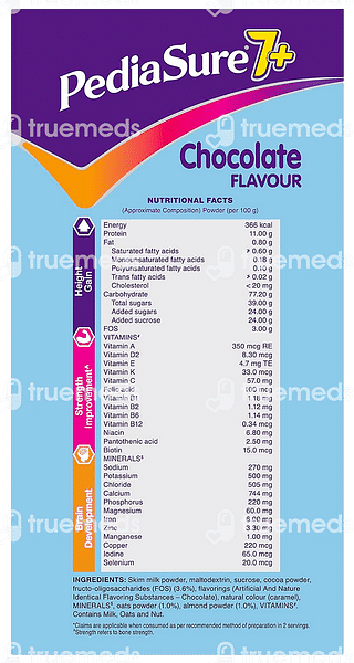 Pediasure 7+ Nutrition Drink With Oats & Almond Chocolate 800 GM