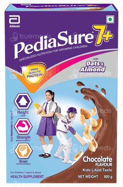 Pediasure 7+ With Oats & Almond Chocolate Flavour Refill Powder 800Gm Pediasure 7+ With Oats & Almond Chocolate Flavour Refill Powder 800Gm