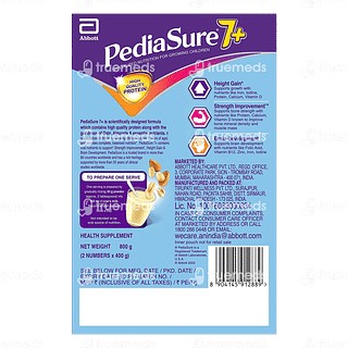 Pediasure 7+ Nutrition Drink With Oats & Almond Vanilla 800 GM