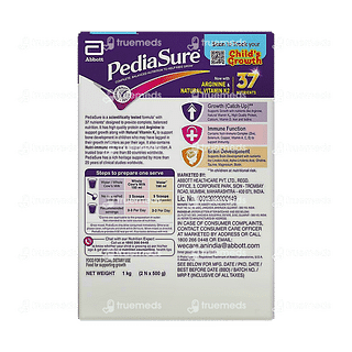 Pediasure Complete Balanced Nutrition With Arginine & Natural Vitamin K2 Premium Chocolate Flavour Powder 1kg