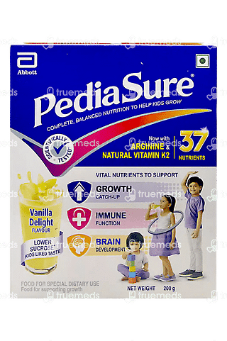 Pediasure Kids Nutrition Drink With Arginine & Natural Vitamin K2 Vanilla Delight 200 GM