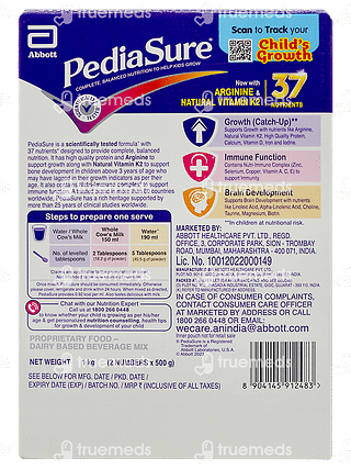 Pediasure Arginine & Natural Vitamin K2 Premium Choclate Flavour Powder 1kg