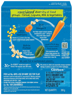 Gerber Cereal For Little Ones Spinach & Carrot 2-6 Years Power Blend 300gm