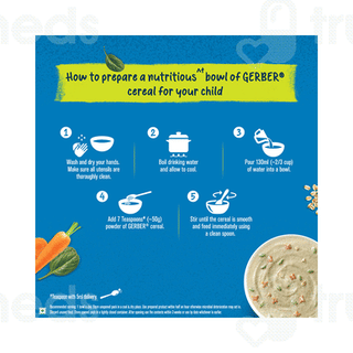 Gerber Cereal For Little Ones Spinach & Carrot 2-6 Years Power Blend 300gm
