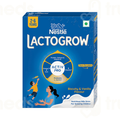 Nestle Lactogrow 2 To 6 Years Biscuity And Vanilla Flavour Powder 400gm