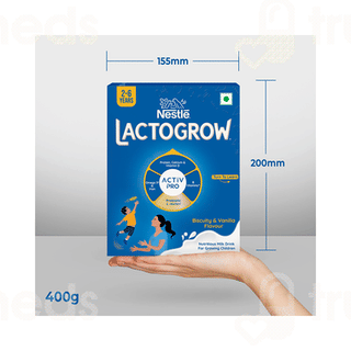 Nestle Lactogrow 2 To 6 Years Biscuity And Vanilla Flavour Powder 400gm