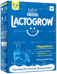 Nestle Lactogrow 2 To 6 Years Biscuity And Vanilla Flavour Powder 400gm