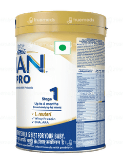 Nestle Nan Pro Stage 1 Up To 6 Months Infant Formula With Probiotic Jar Powder 400gm
