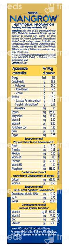 Nestle Nangrow 2 To 6 Years Creamy Vanilla Flavour 400gm
