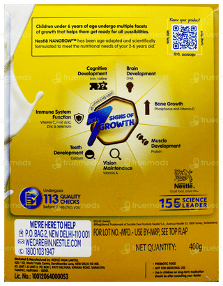 Nestle Nangrow 2 To 6 Years Creamy Vanilla Flavour 400Gm
