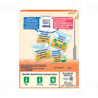 Nestle Nestum Rice Fruits From 10 To 24 Months Baby Cereal 300gm