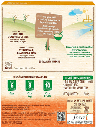 Nestle Nestum Rice Fruits From 10 To 24 Months Baby Cereal 300gm