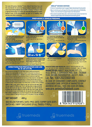 Similac Advance Stage 4 From 18 To 24 Months Follow Up Formula Powder 400gm