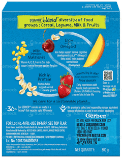 Gerber Cereal For Little Ones Power Blend Mango And Berry 300 GM