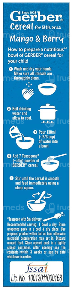 Gerber Cereal For Little Ones Power Blend Mango And Berry 300 GM