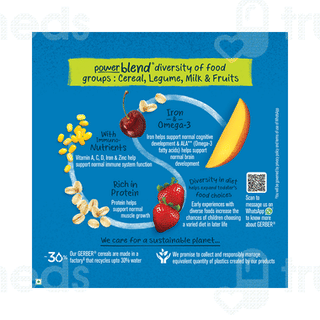 Gerber Cereal For Little Ones Power Blend Mango And Berry 300 GM