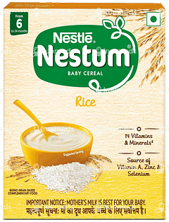 Nestle Nestum Rice From 6 To 24 Months Baby Cereal 300gm