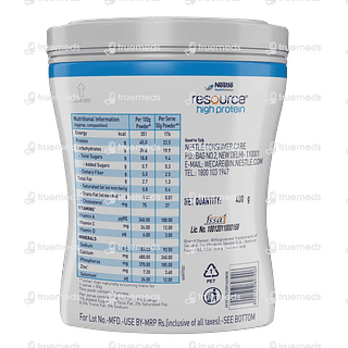 Nestle Resource High Protein Powder Vanilla Rich In Immuno Nutrients 400 GM