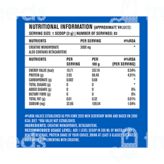 Fast And Up Creatine Monohydrate Essentials Unflavoured 250 GM