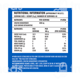 Fast And Up Creatine Monohydrate Essentials Unflavoured 250 GM